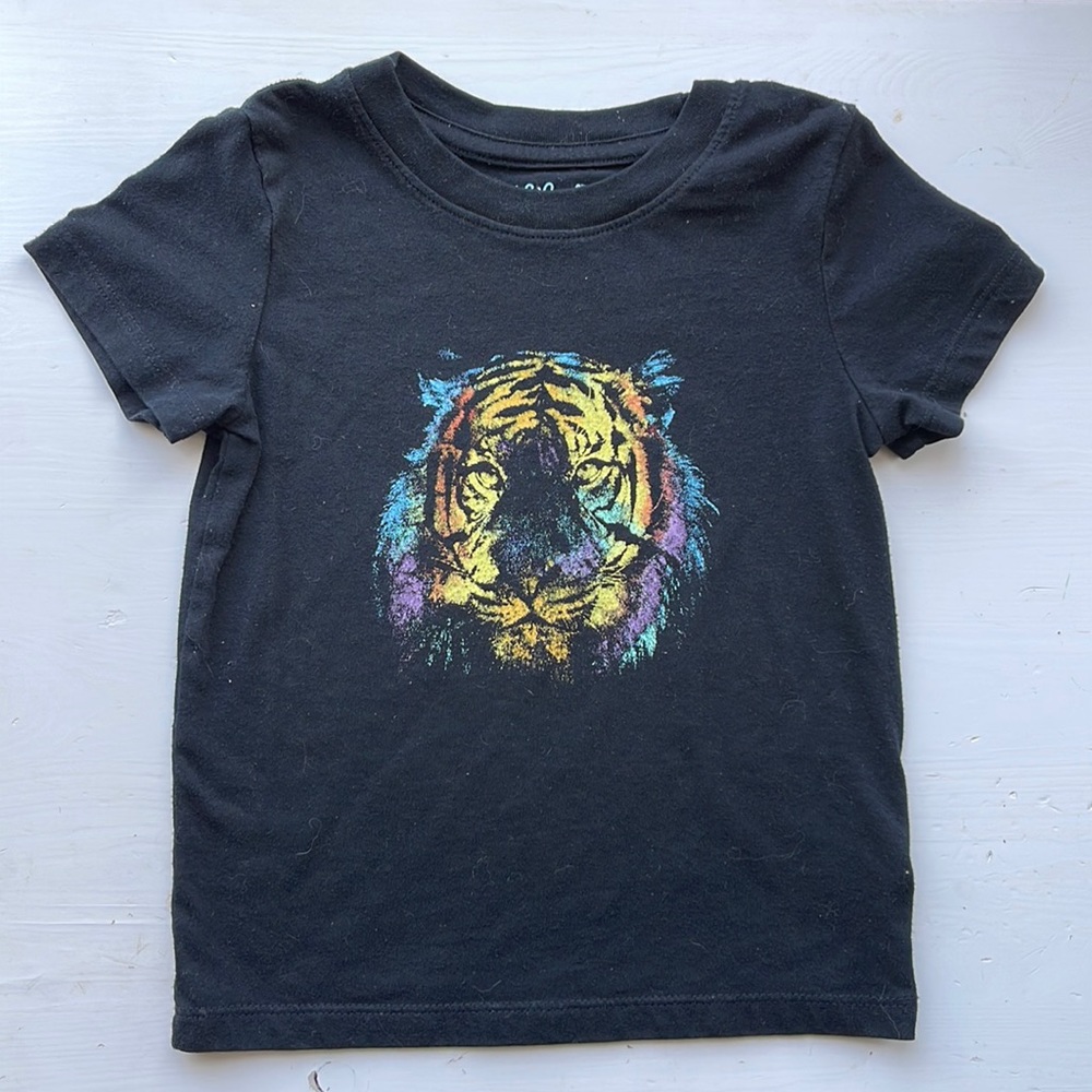 Cat and Jack rainbow tiger shirt